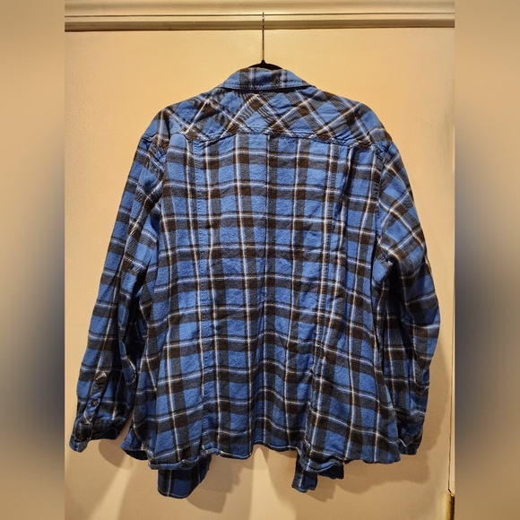 Blue Plaid Button Down Shirt - Picture 2 of 3